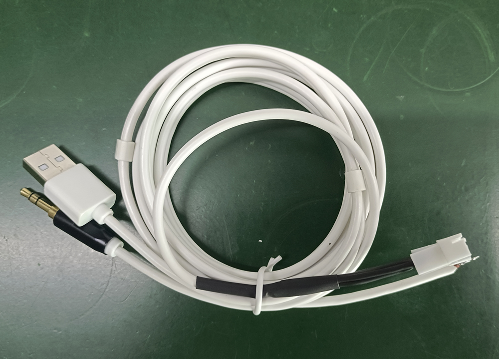 USB/三級音頻頭二合一雙拼線，音樂枕線材生產(chǎn)